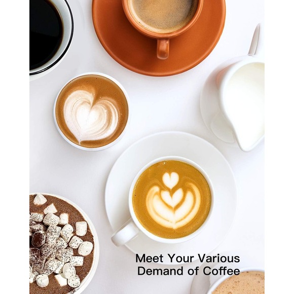 Combo Single Serve Coffee Maker & Milk Frother K cup Ground Coffee Self-cleaning - Picture 14 of 14